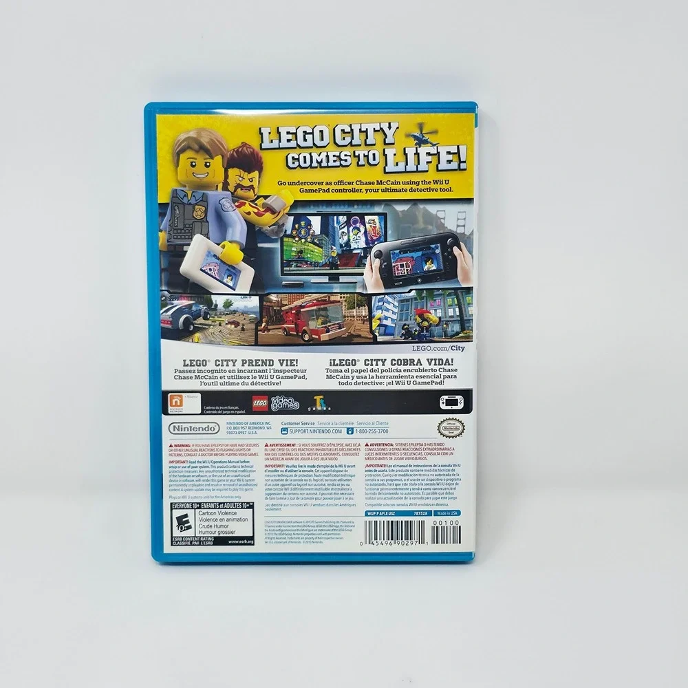 Nintendo Wii U Lego City Undercover Video Game Blue Complete in Box Tested